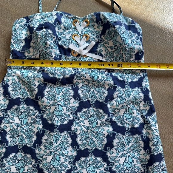 Lilly Pulitzer 6 blue and white seashell nautical summer beach Dress - Picture 4 of 6